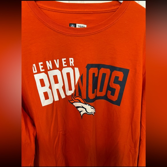 Denver Broncos NFL team apparel Unisex orange blue long sleeve tshirt nwot Sz xl - Picture 3 of 4